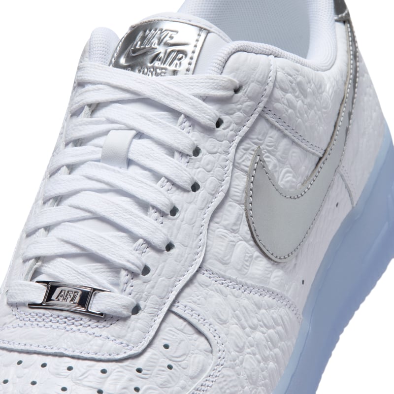 Nike Air Force 1 '07 Crocodile Sneaker "White & Blue Tint" | Herren | Sportstyle | 07 | SPORTSHOWROOM