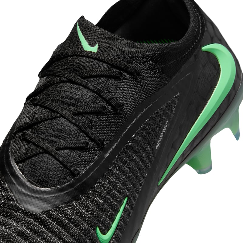 Nike Phantom 6 Low Elite FG fotbollsskor "Black & llusion Green" | Män | Fotboll | 08 | SPORTSHOWROOM
