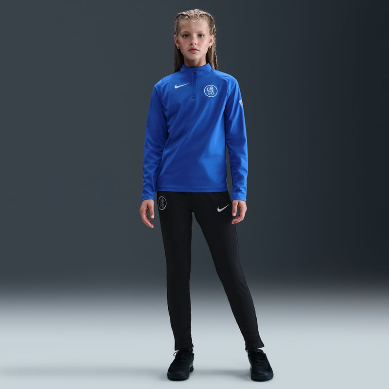 Nike Chelsea F.C. Strike Third Dri-FIT Total 90 Knit Drill Shirt "Game Royal & Field Silver" | Kinderen | Voetbal | 04 | SPORTSHOWROOM