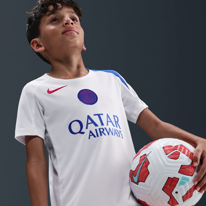 Nike PSG Strike Third Dri-FIT Total 90 Knit Shirt "White & Hyper Royal" | Kids | Football | 03 | SPORTSHOWROOM