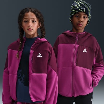 Nike ACG "Wolf Tree" Polartec Full-Zip Huvtroja "Cactus Flower & Bordeaux" | Barn | | 01 | SPORTSHOWROOM
