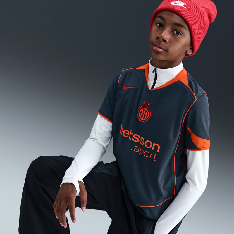 Nike Inter Milan 2025/26 Stadium Third Dri-FIT Total 90 Replica Shirt "Thunder Blue & Safety Orange" | Kinderen | Voetbal | 03 | SPORTSHOWROOM