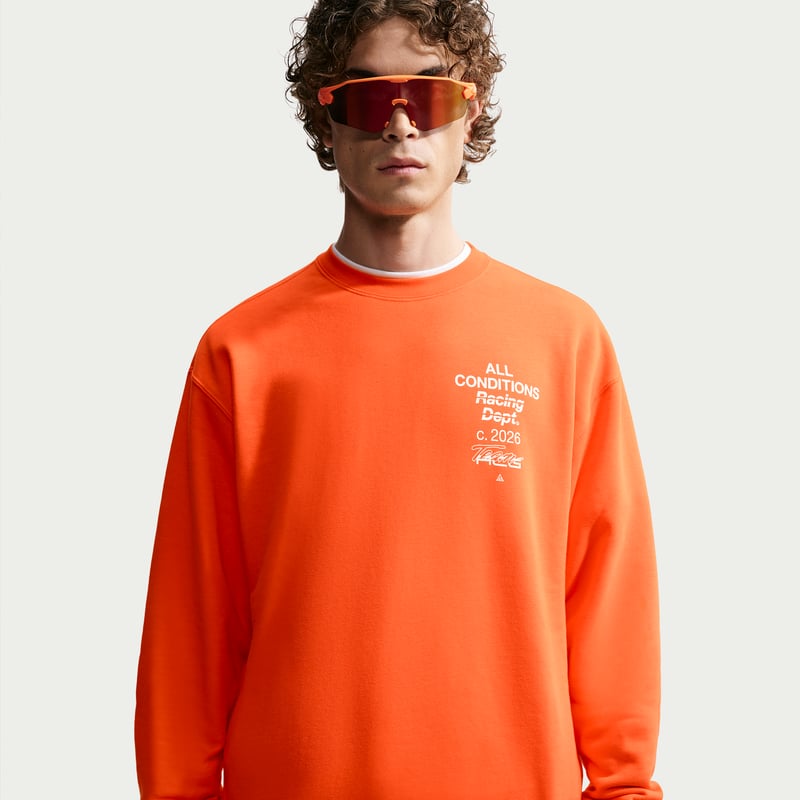 Nike ACG 'Tuff Fleece' Dri-FIT Crew-Neck Sweater "Safety Orange" | Men | | 03 | SPORTSHOWROOM