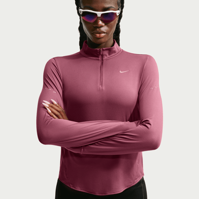 Haut Nike Swift Dri-FIT UV 1/4-Zip "Pink Smoke" | Femme | Course à pied | 01 | SPORTSHOWROOM