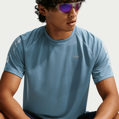 Nike Stride Dri-FIT Winterized Shirt "Smokey Blue" | Herren | Laufen | 01 | SPORTSHOWROOM