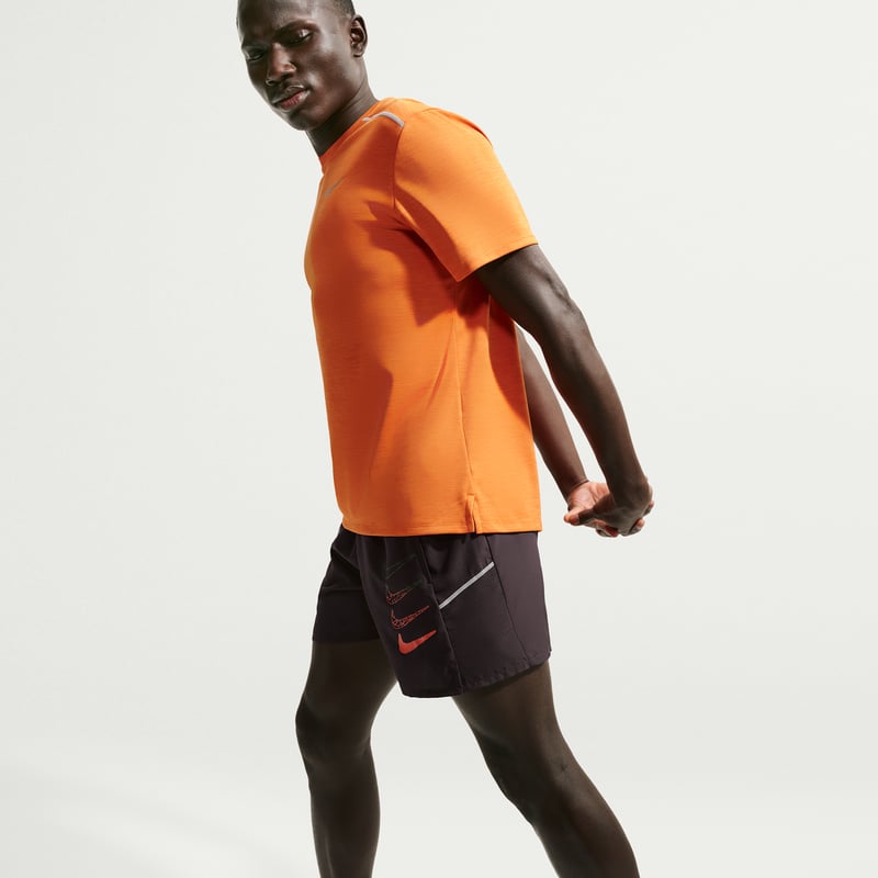 Pantalones cortos Nike Miler Dri-FIT 5" Brief-Lined Printed "Tar" | Hombre | Correr | 04 | SPORTSHOWROOM