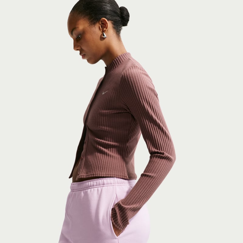 Nike Studio Fleece Medium Weight Mid-Rise Shorts "Bleached Lilac & Sail" | Dame | | 03 | SPORTSHOWROOM