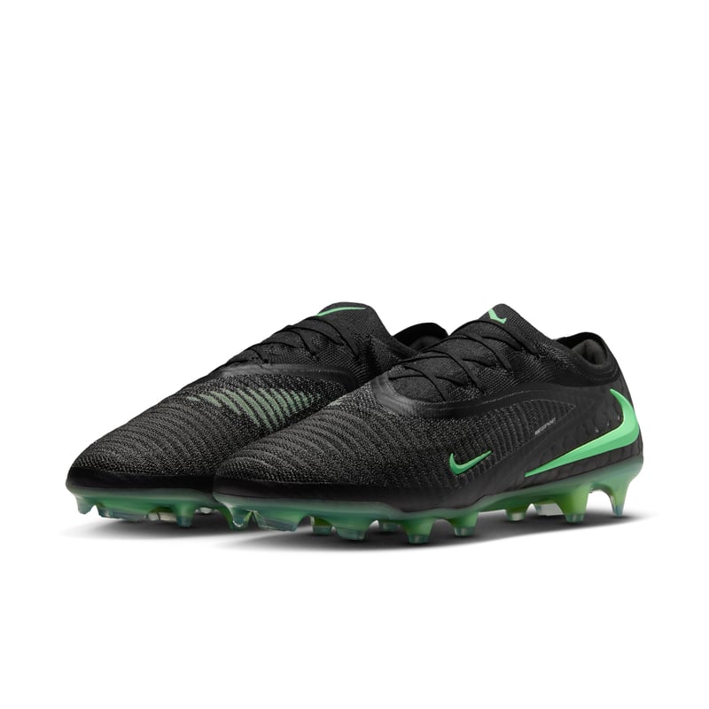 Nike Phantom 6 Low Elite FG fotbollsskor "Black & llusion Green" | Män | Fotboll | 05 | SPORTSHOWROOM