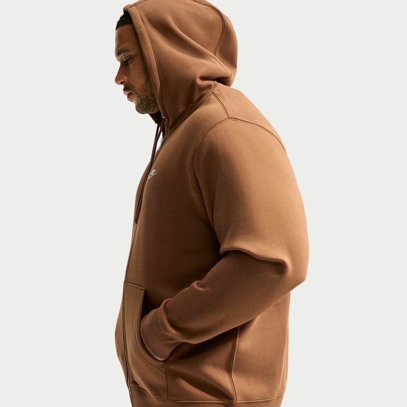 Felpa con cappuccio Nike Club Full-Zip Fleece "Ale Brown" | Uomo | | 06 | SPORTSHOWROOM