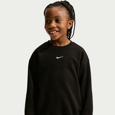 Nike Studio Fleece Oversized Crew Genser "Black" | Barn | | 00 | SPORTSHOWROOM