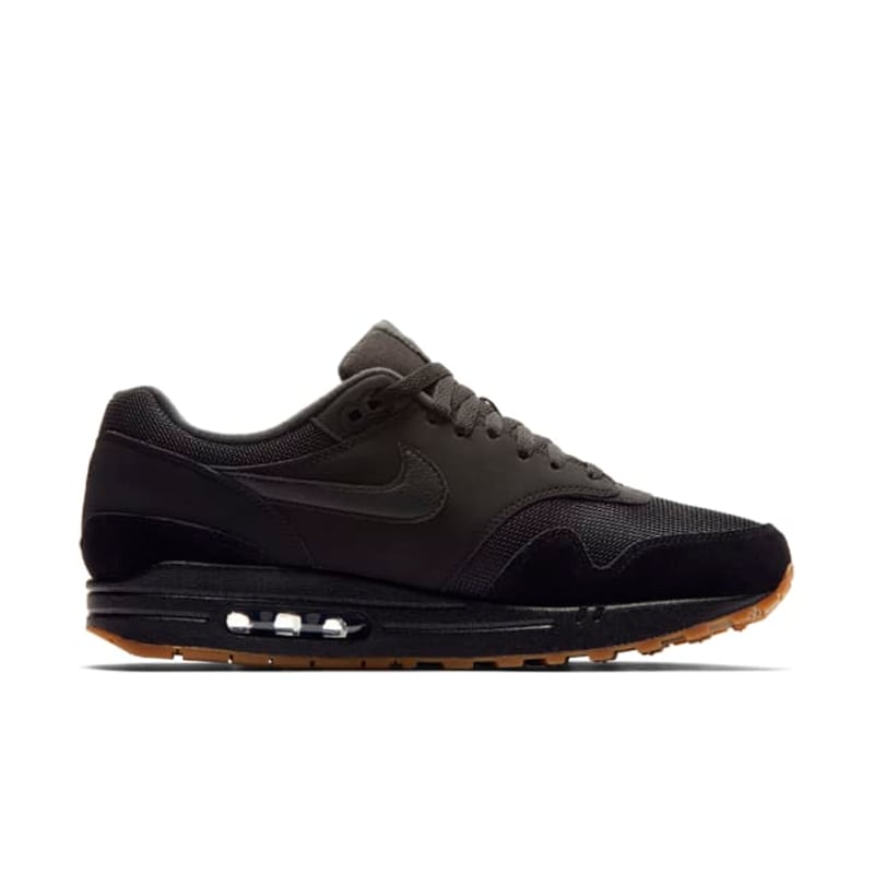 Nike men's air max 1 black gum trainers outlet