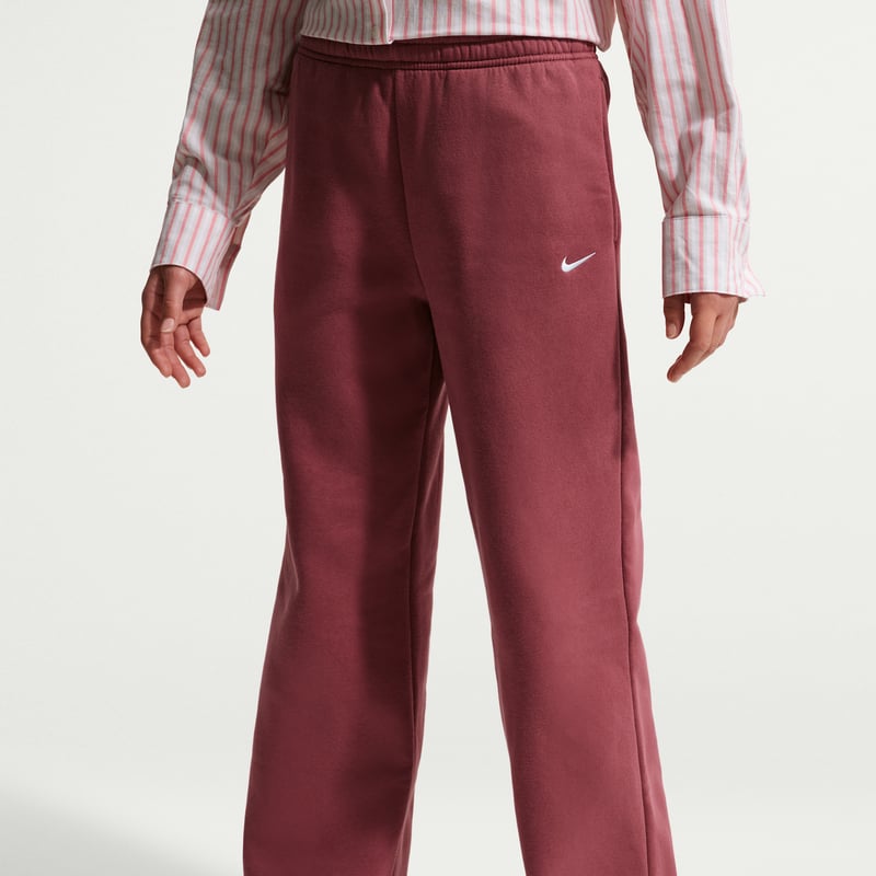 Nike Studio Fleece Open-Hem Bukse "Pink Smoke & White" | Barn | | 01 | SPORTSHOWROOM