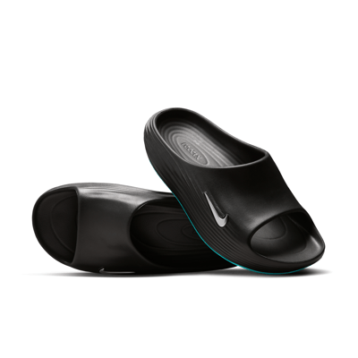 Nike ReactX Rejuven8 Slides Sneaker "Black & Gamma Blue" | Herren | Sportstyle | 01 | SPORTSHOWROOM