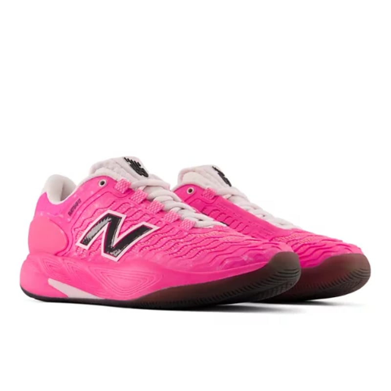 New Balance Fresh Foam X CT-Rally v2 tenniskengät "Pink Heat & Black" | Naiset | Tennis | 02 | SPORTSHOWROOM
