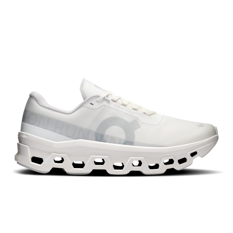 On Cloudmonster 1 running shoes "White & Silver" | Men | Running | 01 | SPORTSHOWROOM