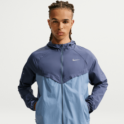 Nike Stride Repel UV Jacke "Diffused Blue & Work Blue" | Herren | Laufen | 01 | SPORTSHOWROOM