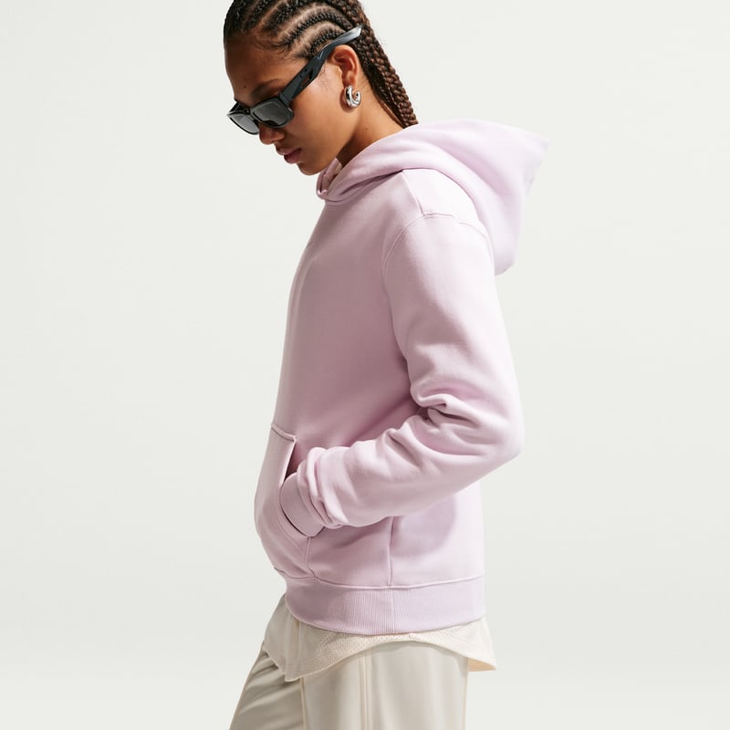 Nike Studio Fleece Medium Weight Pullover Hettegenser "Bleached Lilac & Sail" | Dame | | 02 | SPORTSHOWROOM