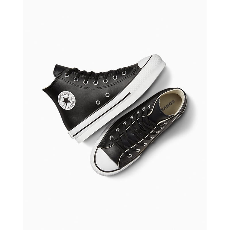 Platform leather converse on sale