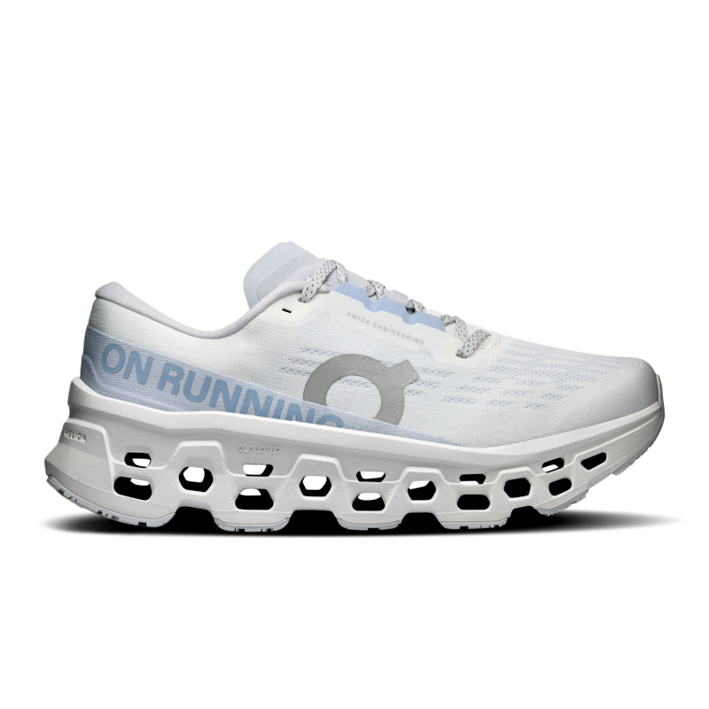 Buty do biegania On Cloudmonster 3 "White & Frost" | Kobiety | Bieganie | 01 | SPORTSHOWROOM