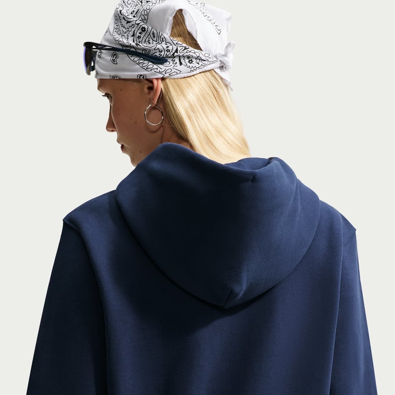Nike Studio Fleece Medium Weight Full-Zip Hettegenser "Midnight Navy & Sail" | Dame | | 01 | SPORTSHOWROOM