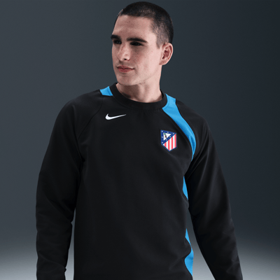 Nike Atletico Madrid Third Total 90 Crew-Neck Top "Black & Photo Blue" | Heren | Sportstyle | 01 | SPORTSHOWROOM