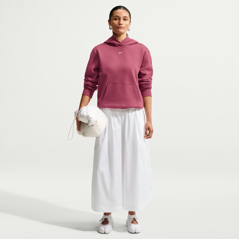 Nike Studio Fleece Medium Weight Pullover Hettegenser "Pink Smoke & Sail" | Dame | | 03 | SPORTSHOWROOM