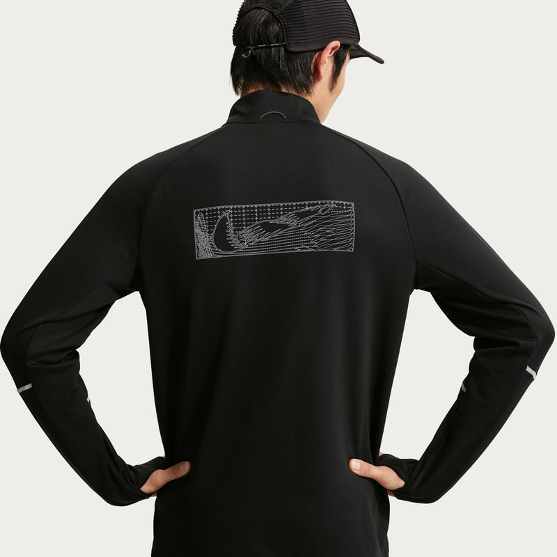 Nike Miler Therma-FIT Winterized 1/2-Zip Top "Black" | Men | Running | 02 | SPORTSHOWROOM