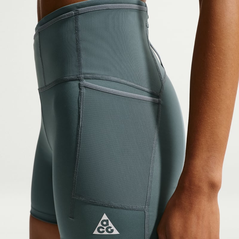 Nike ACG Dri-FIT High-Waisted 4" Shorts "Mineral Slate & Black Spruce" | Women | Outdoor | 07 | SPORTSHOWROOM