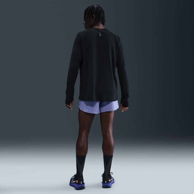 Tricko Nike Stride Dri-FIT Running Waffle Crew "Black & Reflective Silver" | Muži | Beh | 05 | SPORTSHOWROOM