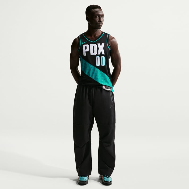 Nike Scoot Henderson Portland Trail Blazers City Edition NBA Swingman Shirt "Black & Bright Teal" | Men | SportStyle | 07 | SPORTSHOWROOM