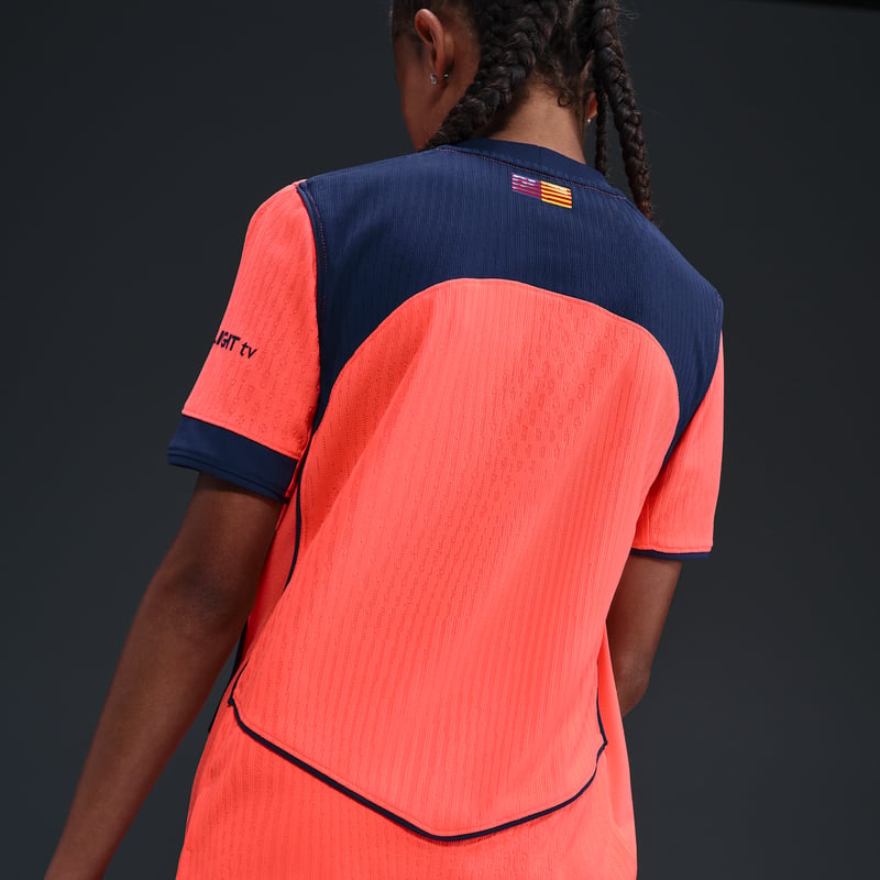 Nike F.C. Barcelona 2025/26 Match Third Dri-FIT ADV Total 90 Authentic Shirt "Bright Mango & Midnight Navy" | Kids | Football | 02 | SPORTSHOWROOM