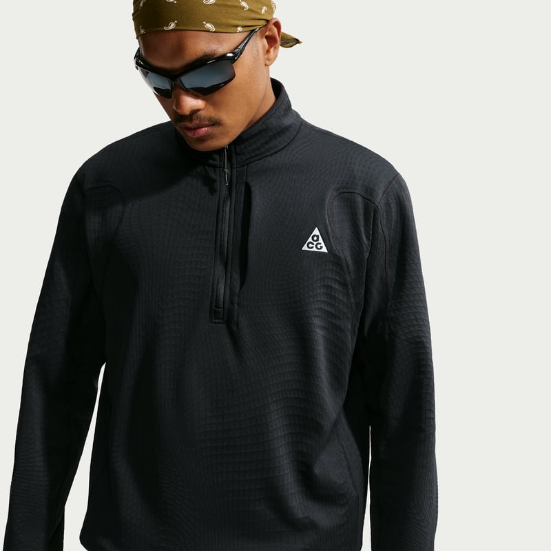 Nike ACG "Wolf Grid" Men's Therma-FIT 1/2-Zip Top "Black" | Men | Hiking | 01 | SPORTSHOWROOM