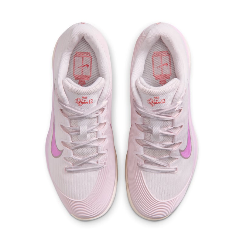 Nike Vapor 12 tennis runners "Pearl Pink & Light Magenta" | Women | Tennis | 04 | SPORTSHOWROOM