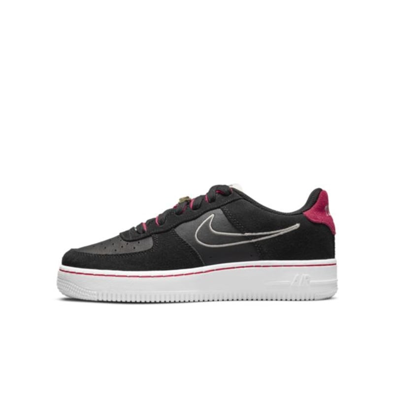 AIR FORCE 1 LV 8 S 50 GS LIGHT STONE UNIVERSITY RED