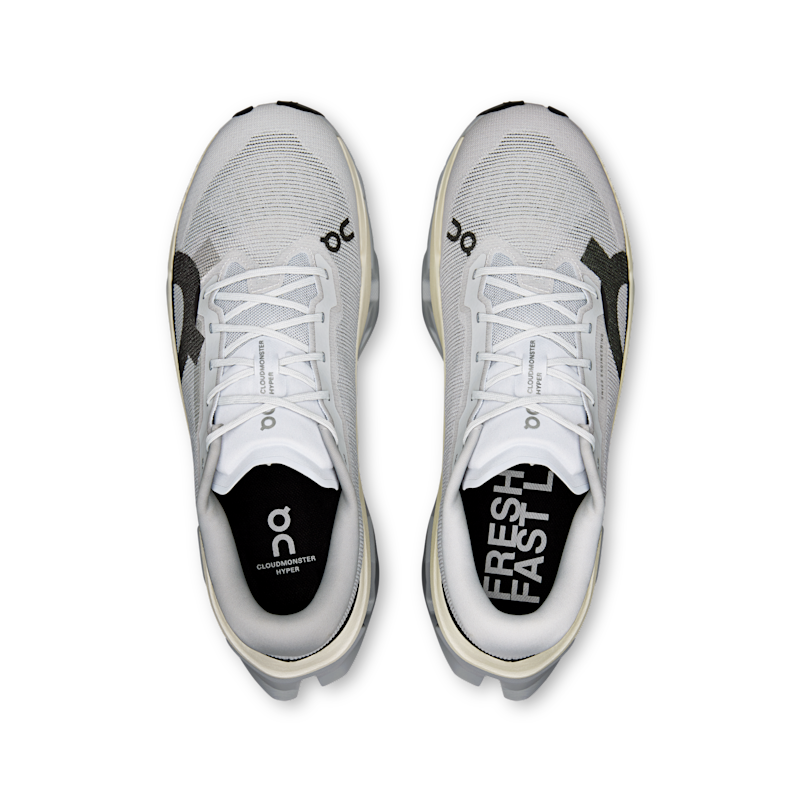 On Cloudmonster 3 Hyper running shoes "Glacier & Black" | Men | Running | 02 | SPORTSHOWROOM