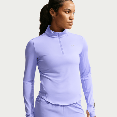 Haut Nike Swift Dri-FIT UV 1/4-Zip "Purple Pulse" | Femme | Course à pied | 01 | SPORTSHOWROOM