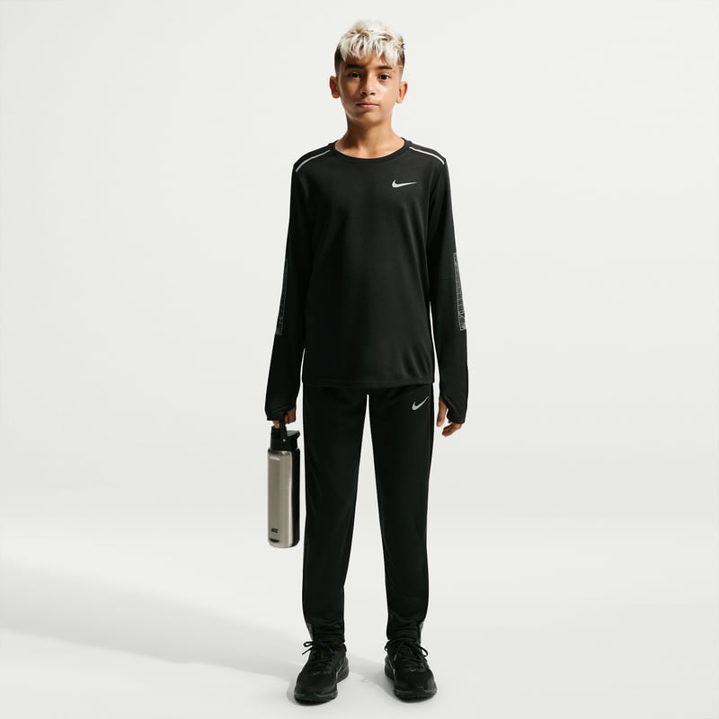 Camiseta Nike Miler Dri-FIT Long-Sleeve "Black" | Niños | | 04 | SPORTSHOWROOM