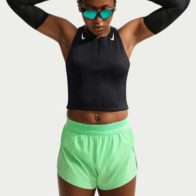 Nike AeroSwift Dri-FIT ADV Cropped Tanktop "Black" | Dames | Hardlopen | 01 | SPORTSHOWROOM