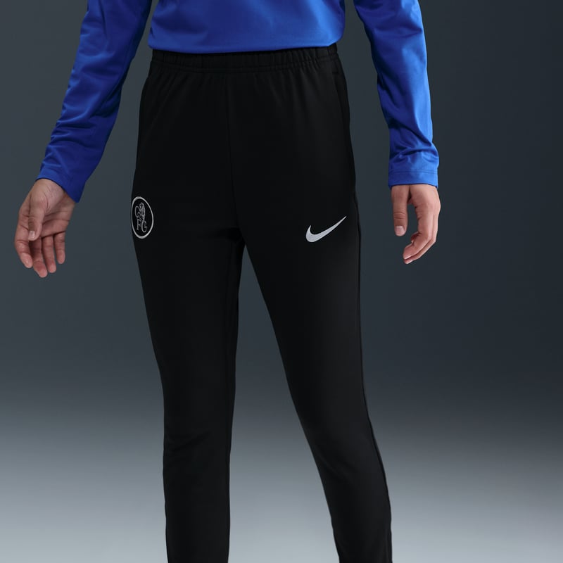 Nike Chelsea F.C. Strike Third Dri-FIT Total 90 Knit Broek "Black & Field Silver" | Kinderen | Voetbal | 02 | SPORTSHOWROOM