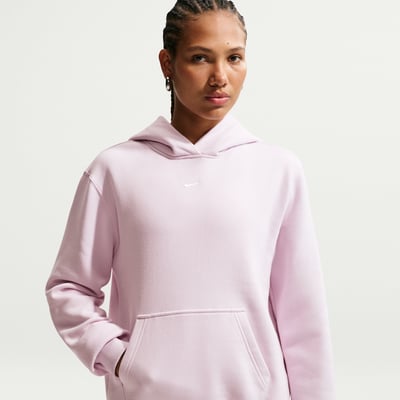 Nike Studio Fleece Medium Weight Pullover Hettegenser "Bleached Lilac & Sail" | Dame | | 00 | SPORTSHOWROOM