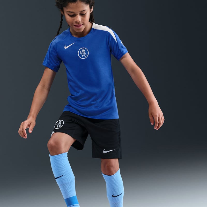 Nike Chelsea F.C. Strike Third Dri-FIT Total 90 Shirt "Game Royal & Field Silver" | Kids | Football | 03 | SPORTSHOWROOM