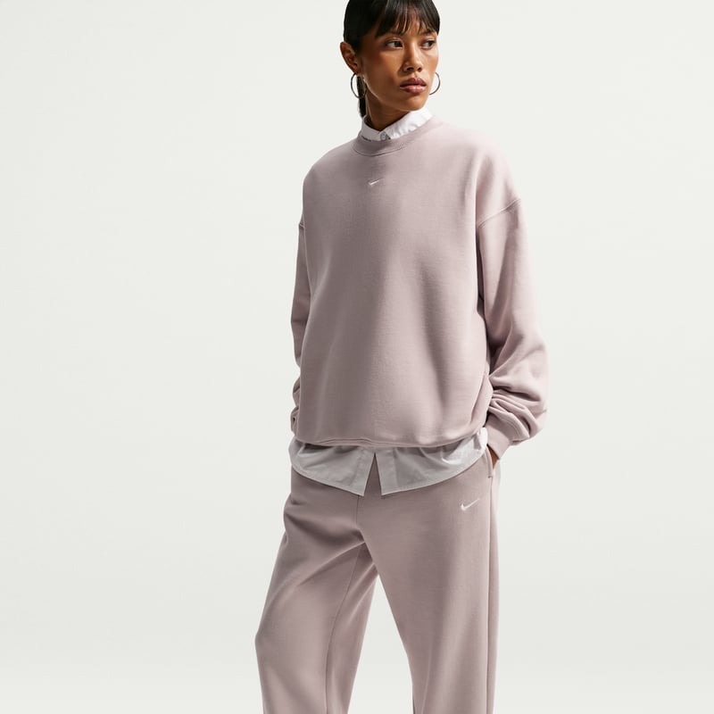 Nike Studio Fleece Medium Weight High-Rise Oversized Cuffed Bukse "Cream II & Sail" | Dame | | 03 | SPORTSHOWROOM