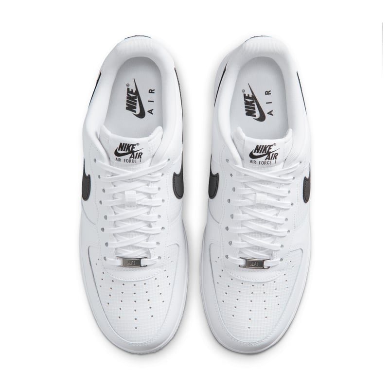 Nike Air Force 1 '07 LV8 Ripstop Sneaker "White & Black" | Herren | Sportstyle | 04 | SPORTSHOWROOM