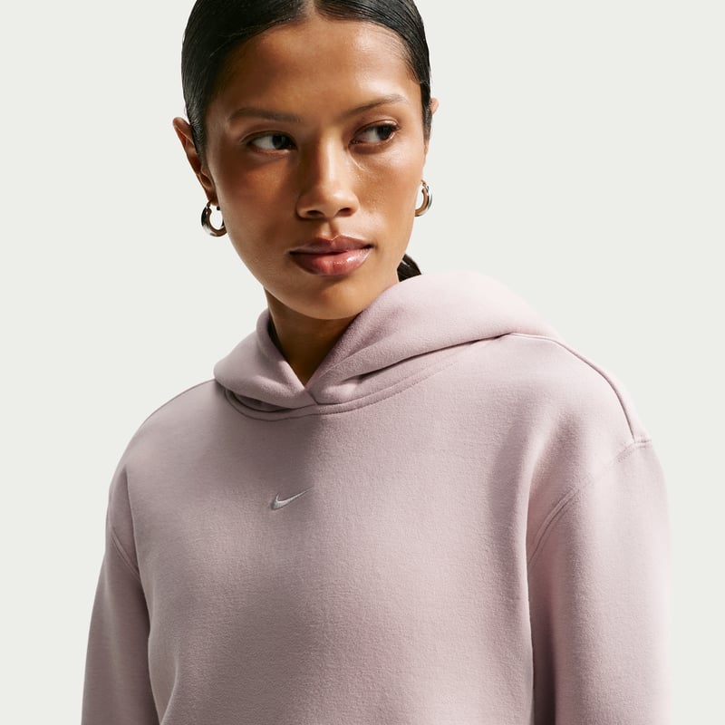 Nike Studio Fleece Medium Weight Pullover Hettegenser "Cream II & Sail" | Dame | | 02 | SPORTSHOWROOM