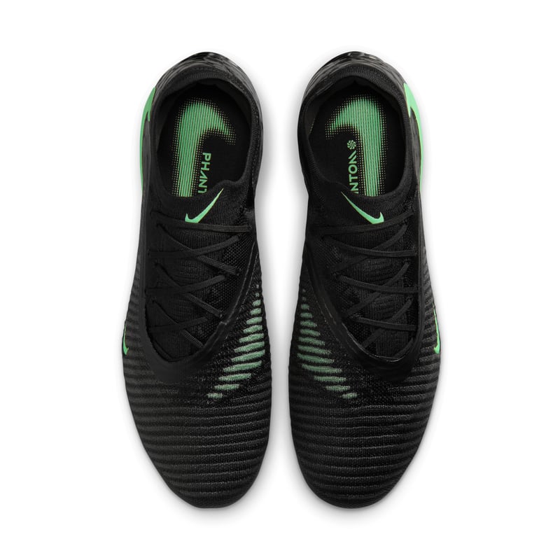 Nike Phantom 6 Low Elite FG fotbollsskor "Black & llusion Green" | Män | Fotboll | 04 | SPORTSHOWROOM