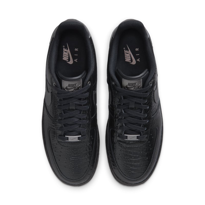 Nike Air Force 1 '07 ‘Crocodile’ Sneaker "Black & Metallic Dark Grey" | Herren | Sportstyle | 04 | SPORTSHOWROOM