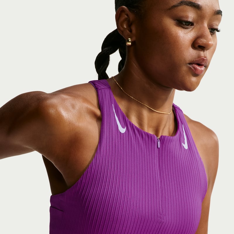Nike AeroSwift Dri-FIT ADV Cropped Tanktop "Vivid Purple & Purple Pulse" | Damen | Laufen | 03 | SPORTSHOWROOM