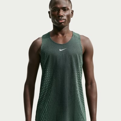 Nike Stride Aero-FIT Tanktop "Black & Light Green Spark" | Herren | Laufen | 01 | SPORTSHOWROOM