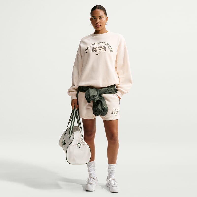 Nike Studio Fleece Medium Weight Oversized Crew Genser "Pale Ivory" | Dame | | 03 | SPORTSHOWROOM