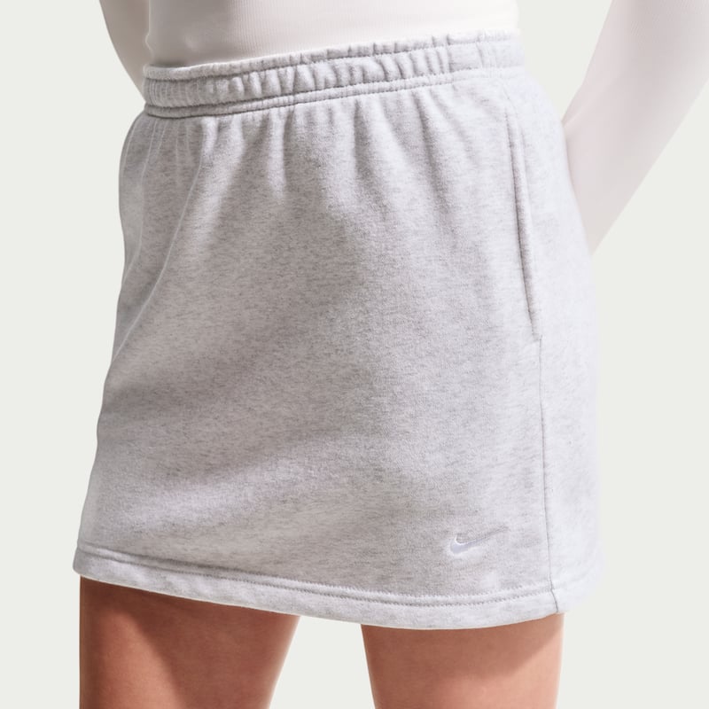 Nike Studio Fleece French Terry Skjort "Birch Heather & White" | Dame | | 01 | SPORTSHOWROOM
